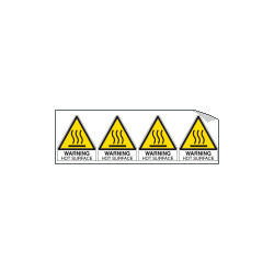 Sheet n. 4 label WARNING HOT SURFACE EN ISO 7010 W017
