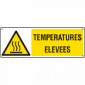 Sign hazard self-adhes. TEMPERATURES ELEVEES EN ISO 7010 W017
