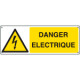 Sign hazard DANGER ELECTRIQUE EN ISO 7010 W012