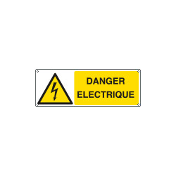 Sign hazard DANGER ELECTRIQUE EN ISO 7010 W012