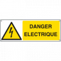 Sign hazard DANGER ELECTRIQUE EN ISO 7010 W012