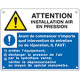 Sign ATTENTION INSTALLATION AIR EN PRESSION EN ISO 7010