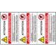 Sheet n. 3 label ATTENTION IL EST INTERDIT DE TRAVAILLER. . EN ISO 7010