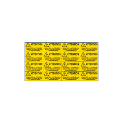 Sheet n. 16 label ENLEVER LA TENSION AVANT DE REPLACER. . . . . EN ISO 7010