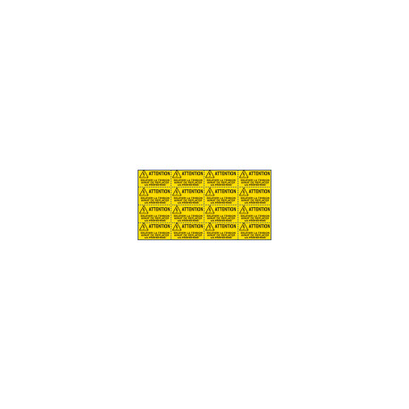 Sheet n. 16 label ENLEVER LA TENSION AVANT DE REPLACER. . . . . EN ISO 7010
