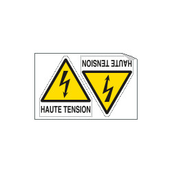 Sheet n. 2 label HAUTE TENSION EN ISO 7010 W012