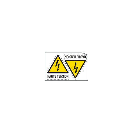 Sheet n. 2 label HAUTE TENSION EN ISO 7010 W012