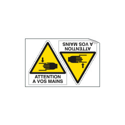 Sheet n. 2 label ATTENTION A VOS MAINS EN ISO 7010