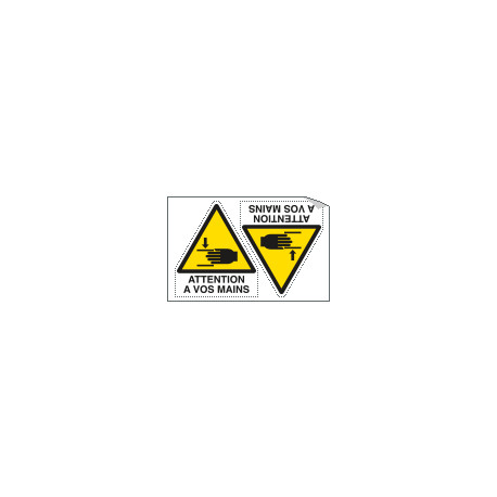 Sheet n. 2 label ATTENTION A VOS MAINS EN ISO 7010