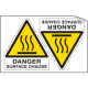 Sheet n. 2 label ATTENTION HAUTE SURFACE EN ISO 7010 W017