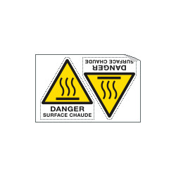 Sheet n. 2 label ATTENTION HAUTE SURFACE EN ISO 7010 W017