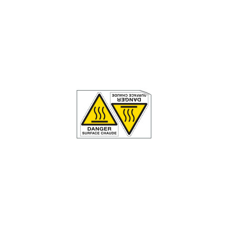 Sheet n. 2 label ATTENTION HAUTE SURFACE EN ISO 7010 W017