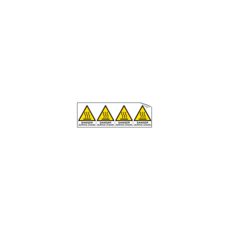 Sheet n. 4 label ATTENTION HAUTE SURFACE EN ISO 7010 W017
