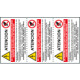 Sheet n. 3 label ATENCION SE PROHIBE EFECTUAR TRABAJOS. . . EN ISO 7010