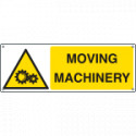 Sign hazard self-adhes. MOVING MACHINERY