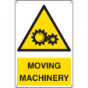 Sign hazard MOVING MACHINERY
