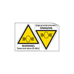 Sheet n. 2 label WARNING NOISE. . .