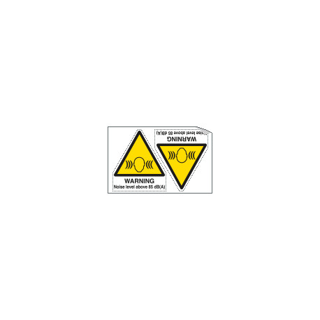 Sheet n. 2 label WARNING NOISE. . .