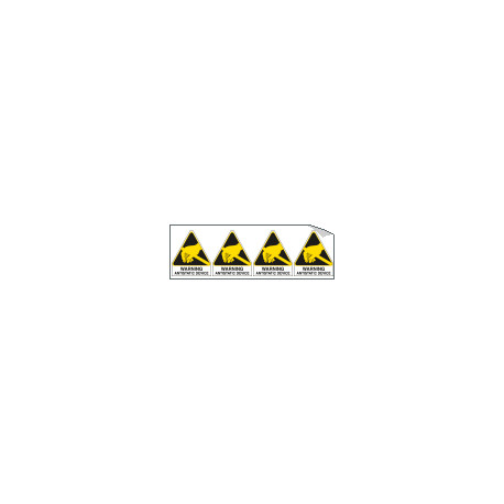 Sheet n. 4 label WARNING ANTISTATIC. . .