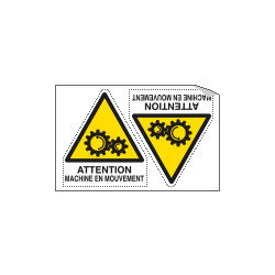 Sheet n. 2 label ATTENTION MACHINE. . .