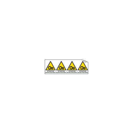 Sheet n. 4 label ATTENTION MACHINE. . .