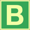 Cartello fotoluminescente lettera B
