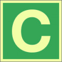 Cartello fotoluminescente lettera C
