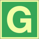 Cartello fotoluminescente lettera G