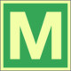 Cartello fotoluminescente lettera M