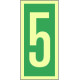 Cartello fotoluminescente Numero 5
