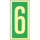 Cartello fotoluminescente Numero 6 o numero 9