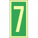 Cartello fotoluminescente Numero 7