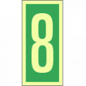Cartello fotoluminescente Numero 8