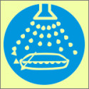 Cartello fotoluminescente avviamento acqua