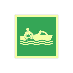 Cartello fotoluminescente Lancia di soccorso