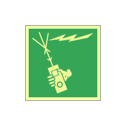 Cartello fotoluminescente Apparecchio radio