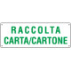 Cartello raccolta carta e cartone