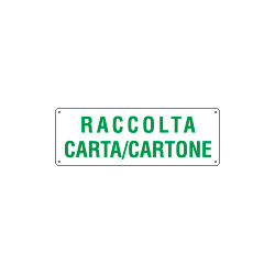 Cartello raccolta carta e cartone
