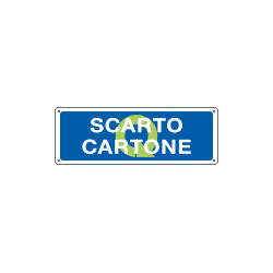 Cartello informazione Scarto cartone