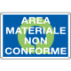 Cartello qualità AREA MATERIALE NON CONFORME