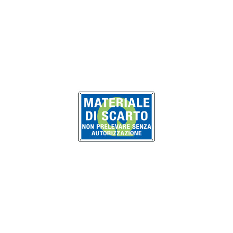 Cartello qualità MATERIALE DI Scarto