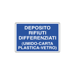 Cartello informazione DEPOSITO RIFIUTI DIFFERENZ.