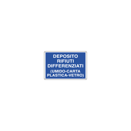 Cartello informazione DEPOSITO RIFIUTI DIFFERENZ.