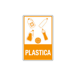 Etichetta autoadesiva rifiuti"PLASTICA"
