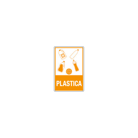 Etichetta autoadesiva rifiuti"PLASTICA"