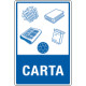 Etichetta autoadesiva rifiuti"CARTA"