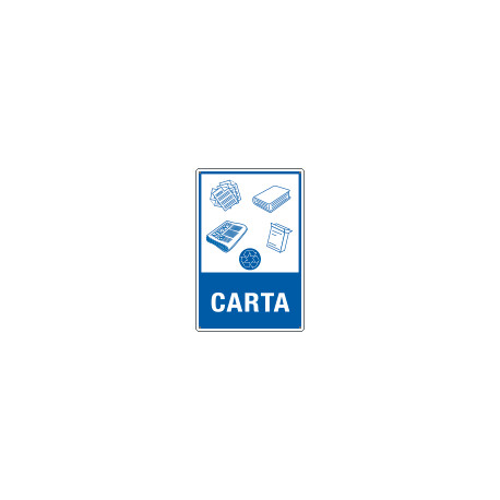 Etichetta autoadesiva rifiuti"CARTA"