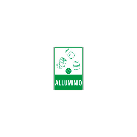 Cartello rifiuti "ALLUMINIO"