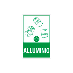 Etichetta autoadesiva rifiuti"ALLUMINIO"