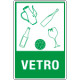 Cartello rifiuti "VETRO"